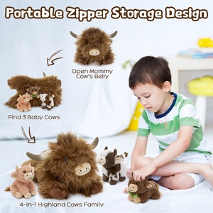 Nouvelle Peluche Vache des Highlands écossaise en Coton Biologique, Douce et Cuddly, Jouet de <span class=keywords><strong>Ferme</strong></span> Anti-Stress, Meilleure Vente - Product Image 2