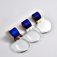 Médaille de sport personnalisable en cristal transparent de qualité supérieure, gravée au laser, polie, ronde et écologique