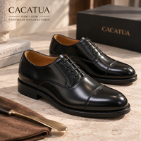 Chaussures habillées italiennes en cuir PU à lacets pour hommes CACATUA, marron, pour mariage, bureau, respirantes, rehaussantes