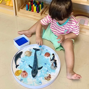 Montessori Waldorf toys Small world play Sensory bin toys Sensory sand Activity Tinker Sorting tray per Baby Boy Girl gift - Product Image 5