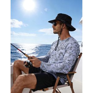 Camisa Ligera de Manga Larga para Hombre con Protección Solar UPF 50, Color Gris, para Pesca, Senderismo y Ejercicio - Product Image 3