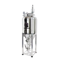 Fermenteur conique de 75 L en acier inoxydable 304, réservoir de fermentation de bière avec manomètre pour équipement de brassage artisanal