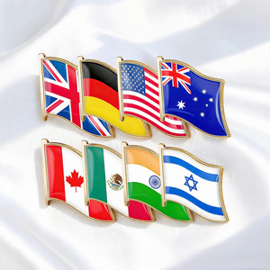 Badge promotionnel drapeau national, épinglette à revers avec dôme en époxy, motifs américains, britanniques, français, allemands, vente en gros, agence <span class=keywords><strong>de</strong></span> sourcing - Product Image 1