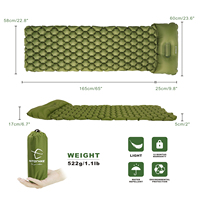 HOMFUL – matelas gonflable en TPU ultraléger personnalisé, tapis de Camping, coussin de couchage d'extérieur avec oreiller attaché