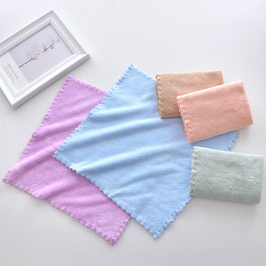 Coral Fleece Face Towels 23x23 Cm <b>Square</b> Super Absorbent Polyester Bathroom Hand Towels For Kids And Household Use - Product Image 2