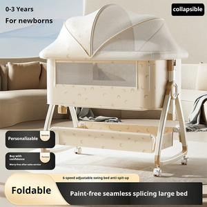 <span class=keywords><strong>Lit</strong></span> bébé pliable en métal avec moustiquaire, design moderne <span class=keywords><strong>pour</strong></span> villa et appartement, <span class=keywords><strong>pour</strong></span> les enfants de 0 à 3 ans - Product Image 1