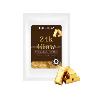 Oem Groothandel Gezicht Whitening Huidverzorging Clean Peel Off Gezichtsmasker Biologische 24K Gold Soft Jelly Masker Poeder