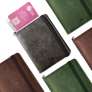 MFI sertifikalı deri çok fonksiyonlu seyahat pasaport tutucu dahili 4000mAh güç banka RFID engelleme su belge organizatörü - Product Image 2