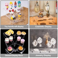 Présentoir en acrylique transparent en forme de U à 3 niveaux pour figurines Funko Pop, bijoux, parfums - Vente en gros