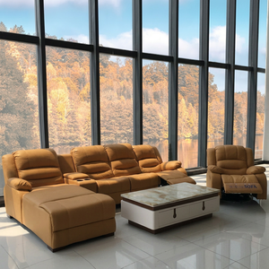 Sofá de Lujo: Cabina Multifuncional con Diseño Espacial de Primera Clase, Tela Moderna y Minimalista para Salas de Estar Pequeñas, Reclinable - Product Image 5