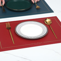 Set de Napperons de Table en PU Durables au Design OEM pour Restaurants et Usage Domestique