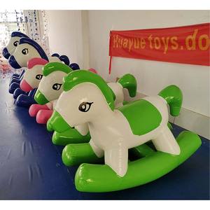 Jouet gonflable de cheval à bascule d'enfants populaires jeu d'équitation d'animal d'amusement et château gonflable pour le jeu extérieur - Product Image 4