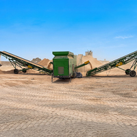 Cribleur mobile WTS1230 avec moteur et roulement pour terre, sable, gravier, compost, copeaux de bois