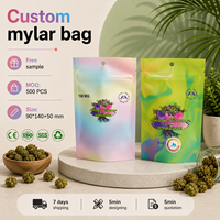 Emballages pour produits comestibles, sachets en mylar anti-odeur pour bonbons gélifiés, sachets refermables en aluminium laminé de qualité alimentaire imprimés en héliogravure