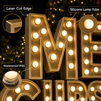 Enseigne lumineuse personnalisée MACCAN pour Noël – Lettres en métal inoxydable pour mariages, boutiques, décoration intérieure, projets et centres commerciaux