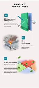 Paneles de pared hexagonales de panel de techo acústico 2200GSM personalizados para cine en casa - Product Image 2