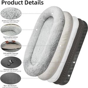 Großhandel Luxus Haustier Betten Plüsch Weiches Großes Hunde bett Mit Abnehmbarem Memory Foam Menschliches Hunde bett