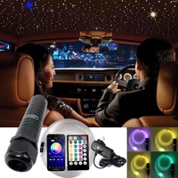 Kingshowstar-luces de fibra óptica brillante RGBW, 6W, Efecto Musical, paneles de estrellas de techo, luz de cielo estrellado