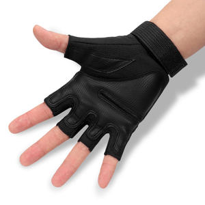 Gants unisexes tactiques de randonnée en plein air classiques en polyester respirant à demi-doigts, résistants à l'usure, antidérapants, pour le cyclisme et la moto - Product Image 3