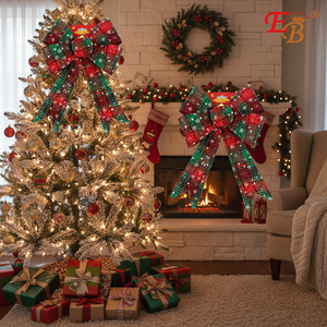 12 \ "X10 \" Pajarita de Navidad Decoración 240PCS/Carton Adorno festivo para decoraciones navideñas - Product Image 3