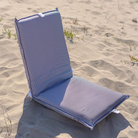 Chaise pliante de plage réglable en couleur personnalisée avec tapis de sol imperméable à rayures pour le camping, le pique-nique et la pelouse