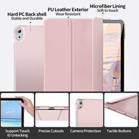 Étui en cuir PU avec fonction veille/réveil automatique et coque rigide en PC pour iPad 10e génération/A16 (2025) avec chargement direct