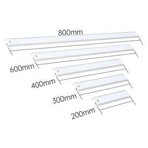 โคมไฟตู้ LED ทันสมัยบางเฉียบพร้อมเซ็นเซอร์ตรวจจับความเคลื่อนไหวและร่างกายมนุษย์ ปรับอุณหภูมิสีได้ สำหรับ<span class=keywords><strong>ตู้</strong></span>และทางเดิน - Product Image 5