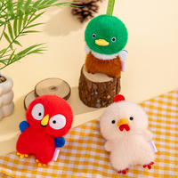 Porte-clés en peluche mignons et créatifs, modèles Oiseau grincheux, Ara, Hibou, Canard, Anime, pendentifs pour machine à griffes, jouets en peluche