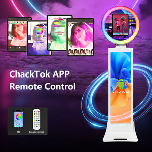 Soporte de impresora disponible RGB intermitente nuevo iPad Photo <span class=keywords><strong>Booh</strong></span> con estuche pantalla táctil de 13 pulgadas Mini PC instalado PhotoBooh blanco - Product Image 4