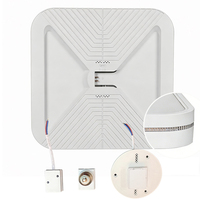 Plafonnier carré moderne en plastique pour intérieur, avec ampoule LED 3 CCT, douille remplaçable E27/E26/B22, télécommande AC, IP20