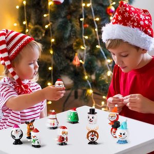 2025 New Christmas Clockwork Jumping Toys Children Mini Christmas Gift Vintage Santa Claus Snowman Wind up Toys - Product Image 4