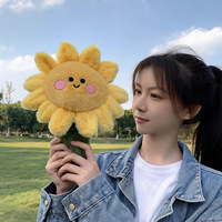 Peluche Tournesol en Pot Personnalisée, Matière Velboa en Coton PP, Douce et Rembourrée, Idéale pour la Décoration Intérieure et les Cadeaux – Vente Flash