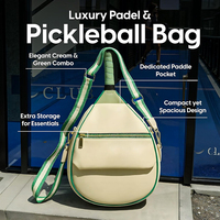 Sac de pickleball de luxe pour femmes avec poche pour raquette, adapté au tennis portable, au pickleball et au badminton