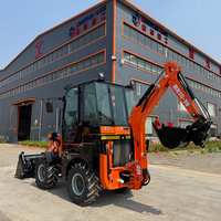 Excavator Loader Mini 4 Roda Pertanian Mountain Raise MR15-10 Buatan China