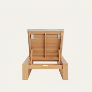 Chaise longue réglable en teck massif, écologique, durable, de luxe, pour l'extérieur, piscine, jardin, resort, villa, hôtel, résistante aux intempéries - Product Image 3