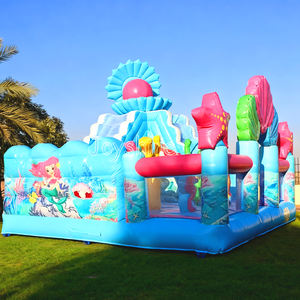 JOYSHINE Castello Gonfiabile a Forma <span class=keywords><strong>di</strong></span> Sirena 6m Certificato CE per Bambini, Design per Uso Commerciale Facile da Montare - Product Image 3