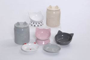 Contenitore per alimenti in ceramica per animali domestici BESTCERA contenitore per vasetti in ceramica per cani e gatti - Product Image 6