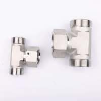 Conexión en T de Acero Inoxidable Forjado de Alta Presión SS316 SS304, Roscada, de 3 Vías, para Sistemas de Agua Industriales