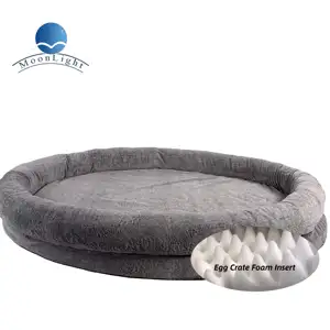 Menschliches riesiges Hunde bett für Menschen Wasserdichtes Haustier Sofa Wasch barer Bezug Samt Memory Foam Große Hunde betten