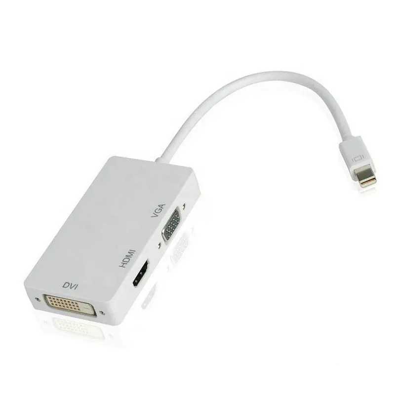 Mini DP Thunderbolt 2,0 HDTV VGA adaptador DVI 1080P para MacBook Pro Mac aire