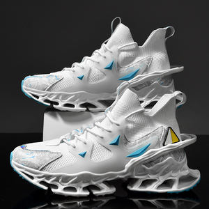 एडिट ब्रांड लोगो कस्टम डिजाइनर फैशन स्पोर्ट्स स्नीकर्स बुना हुआ ब्लेड टीपीयू सोल कूल रनिंग शूज़ पुरुष बास्केटबॉल स्टाइल जूते - Product Image 6