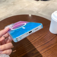 Étui de téléphone magnétique 2-en-1 à texture coquillage et dégradé de couleurs pour Samsung S26 Ultra