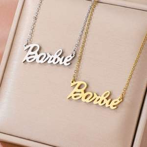 18K Vergulde Unieke Naam Ketting Schattige Brief Verjaardagscadeau Mode Hanger Op Schakel Ketting Rvs Sieraden - Product Image 1