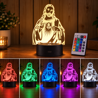 Lampe de nuit LED 3D/LED moderne, décorative, personnalisée, créative, populaire, de qualité supérieure, polyvalente, pour la maison, la chambre à coucher, avec acrylique