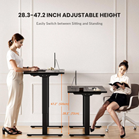 OEM/ODM Pieds de table extensibles à double moteur réglable en hauteur électrique Cadre de bureau convertible moderne pour bureau d'ordinateur