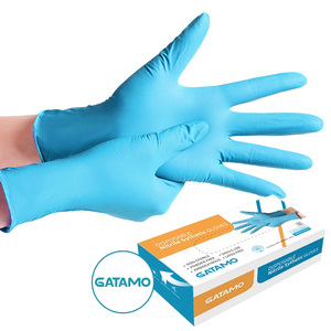 Gants en nitrile synthétique SS033 XS, gants en nitrile mélangés sans poudre, gants en <span class=keywords><strong>vinyle</strong></span> nitrile <span class=keywords><strong>bleu</strong></span> - Product Image 1