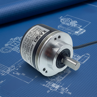 Encoder Rotary Absolut 12 Bit Murah Baru, Putaran Tunggal, Poros Solid 10mm, Encoder Absolut Magnetik, RS485 Modbus RTU