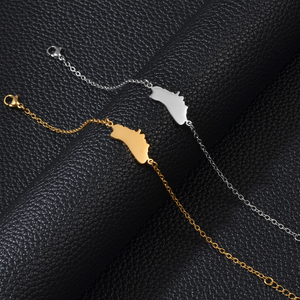 Bracelet carte de Minorque (<span class=keywords><strong>Espagne</strong></span>) en acier inoxydable pour femmes et filles, 1 pièce # 563762 - Product Image 5