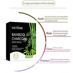 Autocollants pour les pieds de haute qualité, très demandés, nettoyants en profondeur, en charbon de bambou, déshumidifiants. - Product Image 3