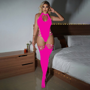 Exclusif pour Sexy Hollow Out See-through Deux-Pièces Suit Spot Drill Lingerie <span class=keywords><strong>Femmes</strong></span> Pure Beauty Noir Soie Bas - Product Image 6